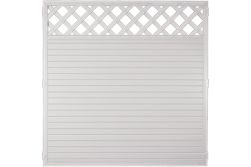 Sichtschutzzaun Kunststoff Gitter weiß 180 x 180 cm (Serie Juist)