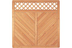 Sichtschutzzaun Holz Lärche Gitter 180 x 180 cm (Serie Pöhl)