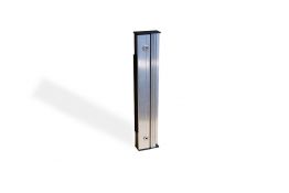 Adapter aus Aluminium für Sichtschutzelemente, passend für 2, 6 und 8 mm starke Elemente, incl. Stopper und Gummis für Glas-,HPL-, Keramik- oder Solarmodule, Länge 1,95 m