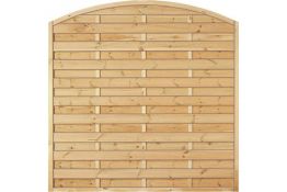 Sichtschutzzaun Holz Bogen Kiefer/Fichte 180 x 180/160 cm (Serie Baltrum)