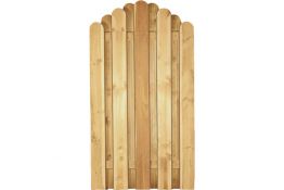 Sichtschutzzaun Holz Kiefer/Fichte Bogen 100 x 180/160 cm (Serie Eversten)
