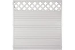 Sichtschutzzaun Kunststoff Gitter weiß 180 x 180 cm (Serie Juist)
