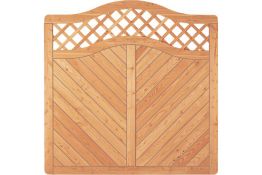 Sichtschutzzaun Holz Lärche Bogen 180 x 180/165 cm (Serie Pöhl)