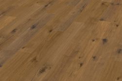 Fertigparkett, Landhausdiele Eiche astig, geräuchert, Rohoptik, geölt, 15 (S) x 189 (B) x 1860 (L) mm (2,81m²/PE)