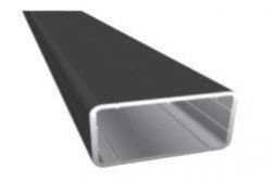 Alukonstruktionsprofil pulverbeschichtet, schwarz, 29 x 49 mm, 2,9 m lang (Serie Woodstore)