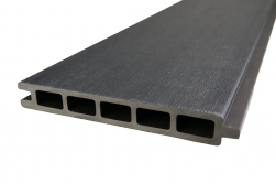 Einzelelement WPC Coex. Zaun / Sichtschutz / Steckzaun, 20 x 140 x 1790 mm, beidseitig stark gebürstet, Modulares Zaunsystem in anthrazit (Serie WoodoWyk)