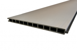 Einzelelement WPC Coex. Zaun / Sichtschutz / Steckzaun, 20 x 283 x 1790 mm, beidseitig stark gebürstet, Modulares Zaunsystem, in beige (Serie WoodoSylt)