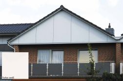 HPL Fassadenplatten, 6 mm, einseitiger UV-Schutz, 3050 mm x 1300 mm, Farbe weiß (3,965 m² / Platte)