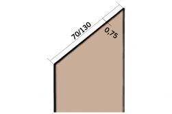EPDM-Fugenband schwarz, Dicke 0,75 mm, 70 mm breit, 20 Meter/ Rolle