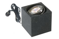Außenstrahler CUBUS, 100 x 100 x 100 mm, Steinoptik, 3 Watt