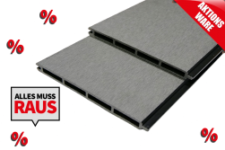 *Abverkauf* BPC Zaun / Sichtschutz / XL Steckzaun, Einzellamellen, Serie Texel XL, 1778 x 195 x 20 mm, Farbe grau