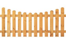 Gartenzaun Holz Kiefer / Fichte Bogen 180 x 80/65 cm (Serie Edewecht)