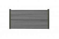 XXXL Premium Komplettset, WPC Coex. Zaun, grau, 20mm (S) x 1790 mm (B) x 900 mm (H), Modulares Zaunsystem / Sichtschutz / Steckzaun inkl. Start- und Abschlussprofil (Serie WoodoSylt, ohne Pfosten) 