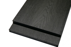 WPC Massivdiele WoodoKorsika, 18 (S) x 249 (B) mm, anthrazit, einseitig 3D Holzoptik / einseitig gebürstet in 4 und 5 m, beidseitig begehbar