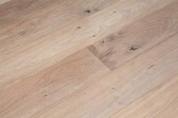 Parkett Europ. Eiche Click-Verbindung handbehauen gealtert gekälkt oxidativ weiß geölt 14 x 180 x 1800 mm