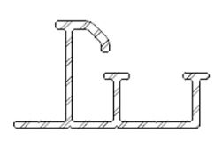 Alu Start-/Endprofil, 6 m lang (2 Stück) (Serie Twinson)