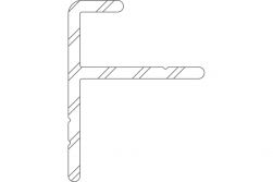 Twinson Alu Start- / Endprofil, 28 x 21 mm, 3 m lang, für alle Holz- und Alu-Trägerprofile