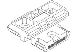 Twinson Montageclip für alle WPC Massivdielen, passend für alle Alu-Trägerprofile mit Schrauben, 100 St. / P.