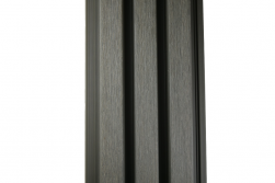 Fassadenverkleidung aus WPC Coextrusion, 33 mm (S) x 140 mm (B / Deckbreite) x 290 cm (Länge), dunkelgrau, Oberfläche: gebürstet matt (Serie WE30)