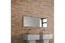 Wandverkleidung / Wandpaneele, Echtholz 3D, Hevea Natur, 610 mm (L) x 150 mm (B) x 20 mm (S), (1,01m² / Paket)