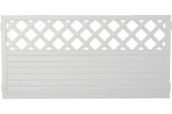 Sichtschutzzaun Kunststoff Gitter weiß 180 x 90 cm (Serie Juist)