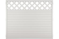 Sichtschutzzaun Kunststoff Gitter weiß 180 x 150 cm (Serie Juist)