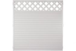 Sichtschutzzaun Kunststoff Gitter weiß 180 x 180 cm (Serie Juist)