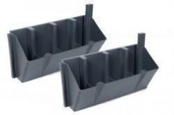 Modulare Pflanzwand für WPC Zaun, Element 45 cm (Breite) x 22,5 cm (Höhe), Dekoratives Farbspiel mit Blumen oder nutzbar als Hochbeet (Kombinierbar mit WoodoTexel / WoodoCasablanca)