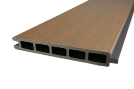 Einzelelement WPC Coex. Zaun / Sichtschutz / Steckzaun, 20 x 140 x 1790 mm, beidseitig stark gebürstet, Modulares Zaunsystem in teak (Serie WoodoWyk)