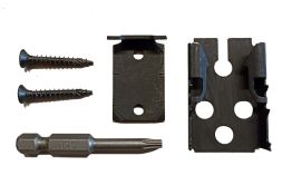 Anfangs- und Endclip für Holzterrassen mit seitl. Nut für unsichtbare Verschraubung, Edelstahl 20 Stück / Paket