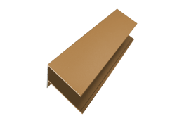 Alu F-Profil, Aluminium, farbbeschichtet, 6,5 cm (B) x 85 mm (H) x 3,0 m (L), (passend für Serie WE30 / WE56) - Farbe CEDAR