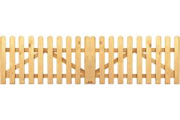 Gartenzaun Doppeltor Holz Kiefer / Fichte  300 x 80 cm (Serie Edewecht)