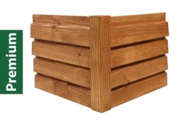 Douglasie Premium Fassadenverkleidung, Massivholz, Außen-Eckleiste 42 x 42 mm in 2,00 m Länge - lasiert