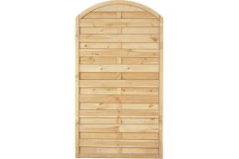 Sichtschutzzaun Holz Bogen Kiefer/Fichte 100 x 180/160 cm (Serie Baltrum)