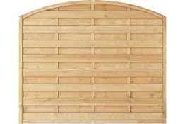 Sichtschutzzaun Holz Bogen Kiefer/Fichte 180 x 150/130 cm (Serie Baltrum)