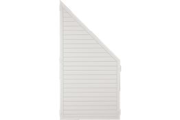 Sichtschutzzaun Kunststoff weiß 90 x 180/90 cm (Serie Juist)