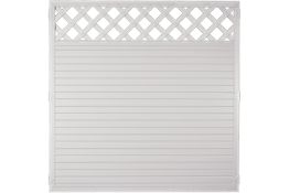 Sichtschutzzaun Kunststoff Gitter weiß 180 x 180 cm (Serie Juist)