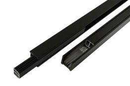 Universal U-Profil für WPC Zäune, anthrazit, geeignet für Füllelemente bis 20 mm 27 x 27 mm, Schienenlänge: 200 cm mit 20 cm Abstandshalter