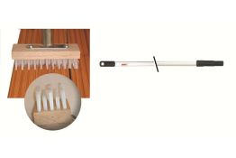 Reinigungsbürste für WPC Terrassendielen inklusive Teleskopstiel aus Metall