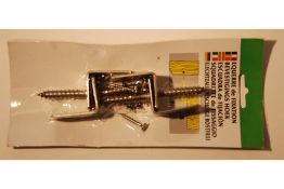 Winkelbeschlag gelb verzinkt 4er-Karte, geblistert, mit Schrauben