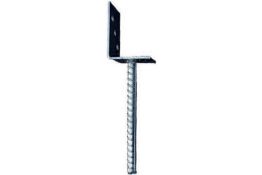 Universal L-Pfostenträger für BSH / KVH, mit Riffelstahldolle, feuerverzinkt, für Pfosten 9 x 9 cm