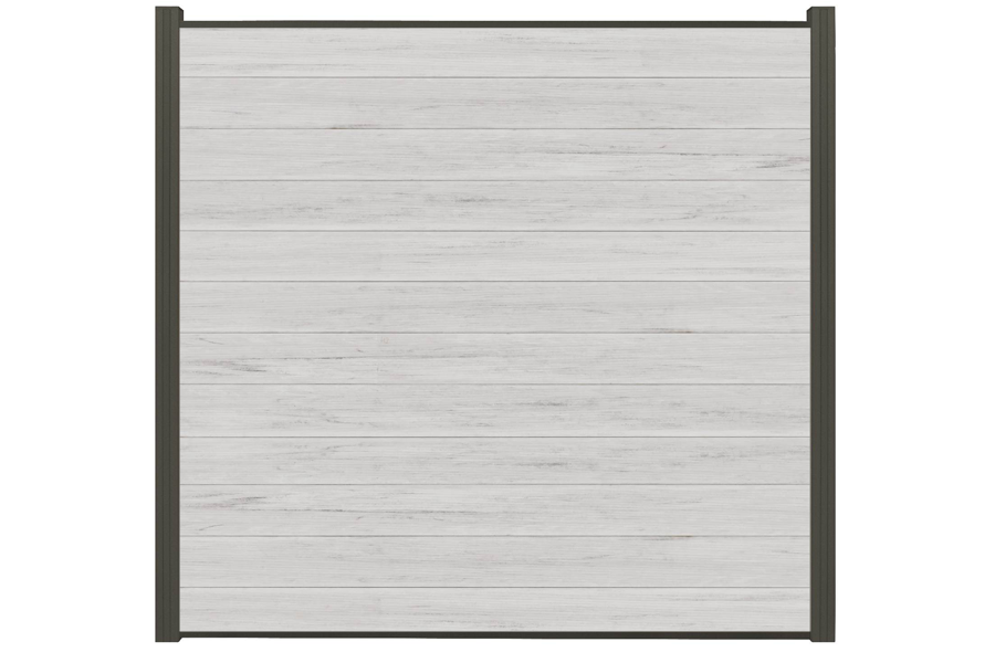 WPC Coex. Zaun Komplettset, beige, 20 mm (S) x 1790 mm (B) x 1730 mm (H), Modulares Zaunsystem / Sichtschutz / Steckzaun inkl. Start- und Abschlussprofil (Serie WoodoWyk ohne Pfosten)