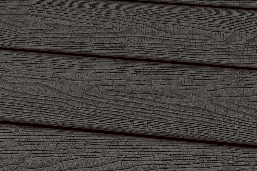 WPC Terrassendiele, Massivdiele, sägerau in dunkelgrau, 22 mm (Stärke) x 143 mm (Breite) in der Länge 4,80 m
