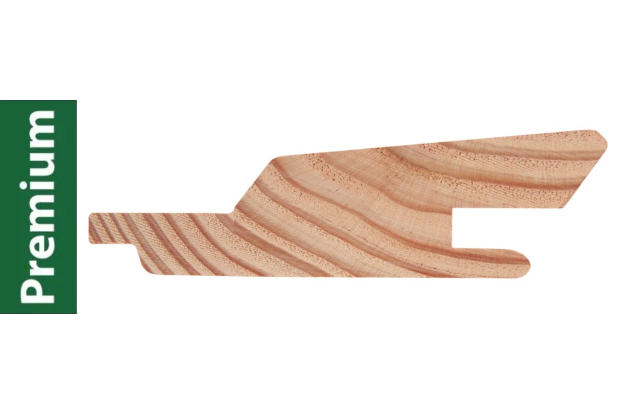 Douglasie Premium Fassadenverkleidung, Massivholz, Rhombusprofil mit Nut und Feder, 27 x 96 mm in 2,00 m Länge – natur