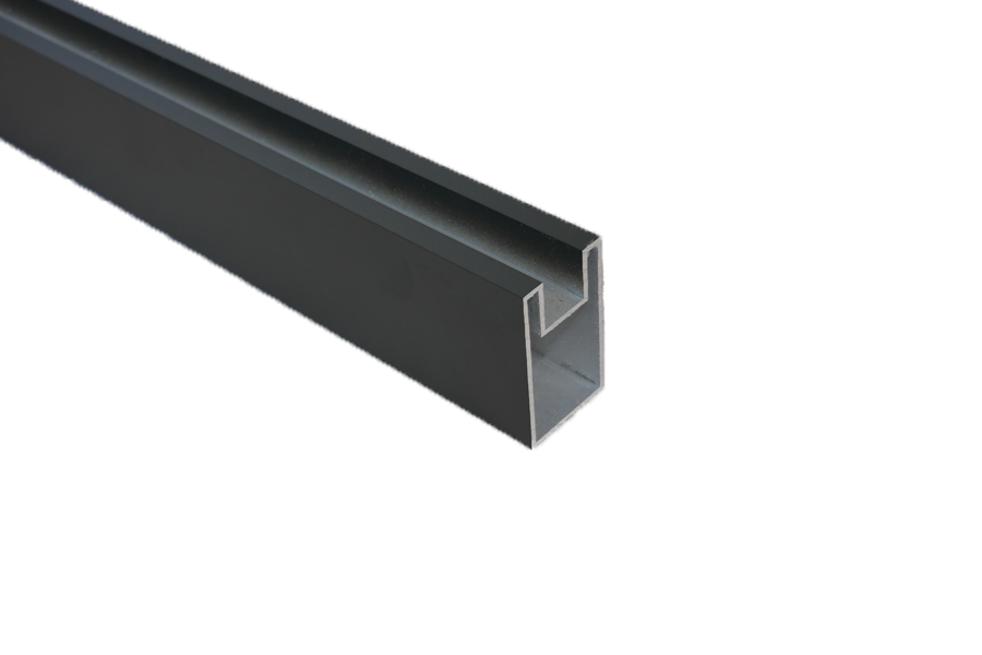 Hausanschluss U Profil anthrazit, Länge: 2,30 m