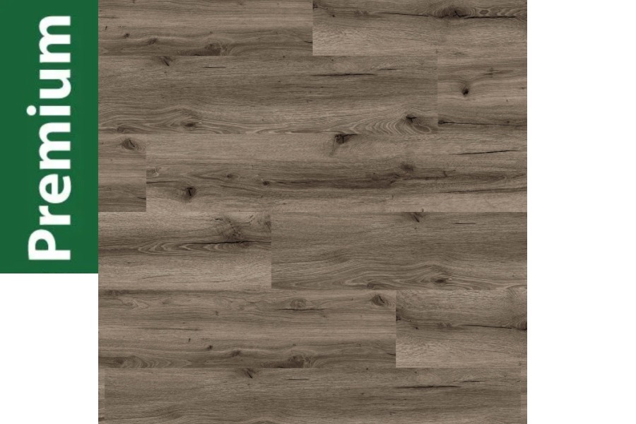 Premium 3D, 7,5 mm Klick Vinyl (SPC) mit antibakterieller Trittschalldämmung, Eiche geräuchert, 1218 x 228 mm, 0,55 mm Nutzschicht, (1,67 m² / Paket)