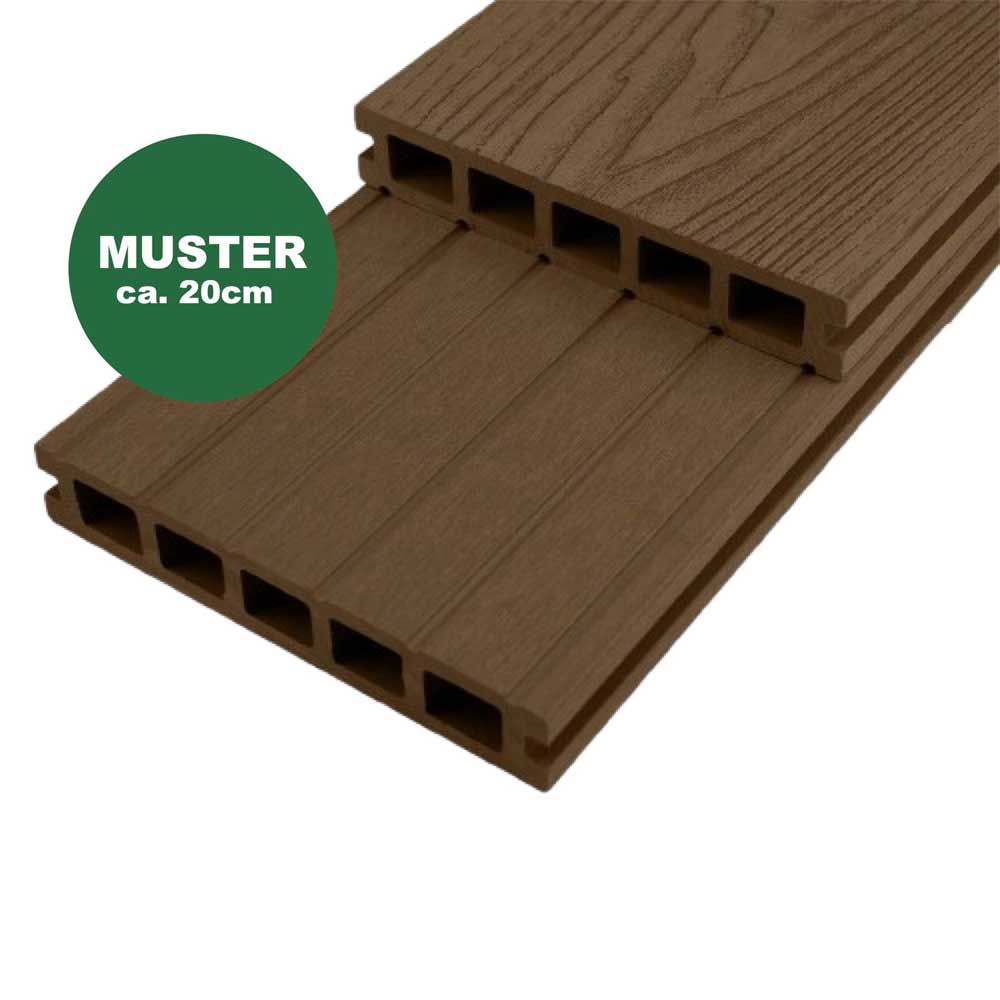 Handmuster WPC Terrassendiele 25 x 145 mm braun (WoodoMykonos)