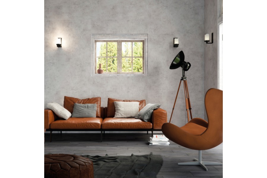 Wandpaneele Kunststoff, Steingrau, wasserfeste Wandverkleidung für Küche und Bad, Wandfliese selbstklebend, 1200 mm x 300 mm x 4 mm, (3,24 m² / Paket)