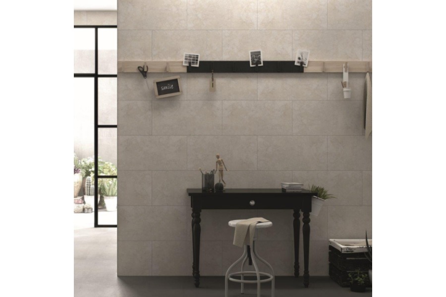 Wandpaneele Kunststoff, Beige meliert, wasserfeste Wandverkleidung für Küche und Bad, Wandfliese selbstklebend, 600 mm x 300 mm x 4 mm, (1,62 m² / Paket)