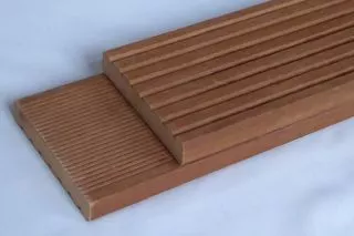 BPC Komplettset Terrassendielen Bangkirai Braun Bambus Holz Komplettbausatz WPC 